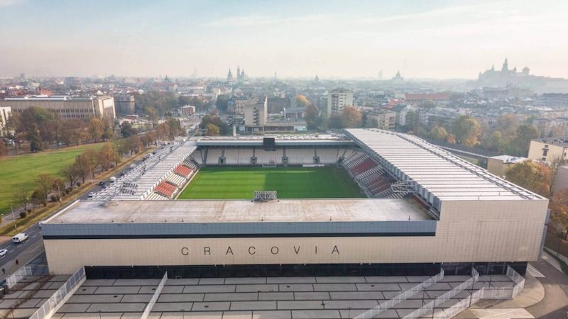 Widok na stadion Cracovii
