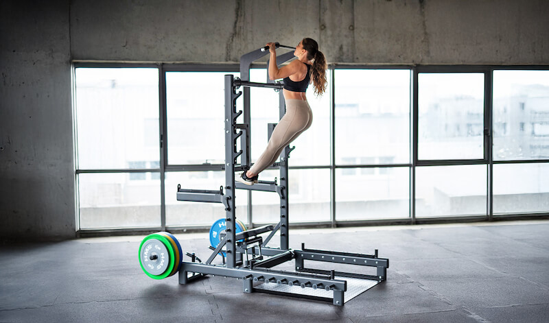 klatka treningowa do ćwiczeń siłowych z wolnym ciężarem hip thrust